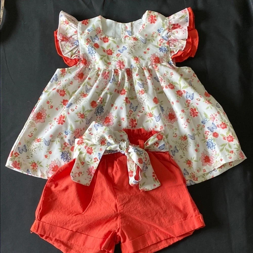 Floral Dress and Matching Shorts Set